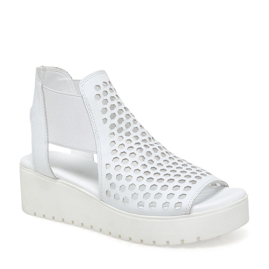 Women Silent D Platforms | Odeya Sandal White