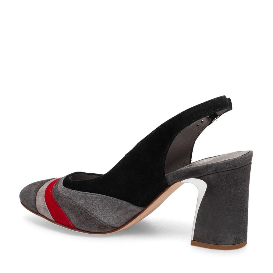 Women Silent D Heels | Kendal Pump Grey Multi