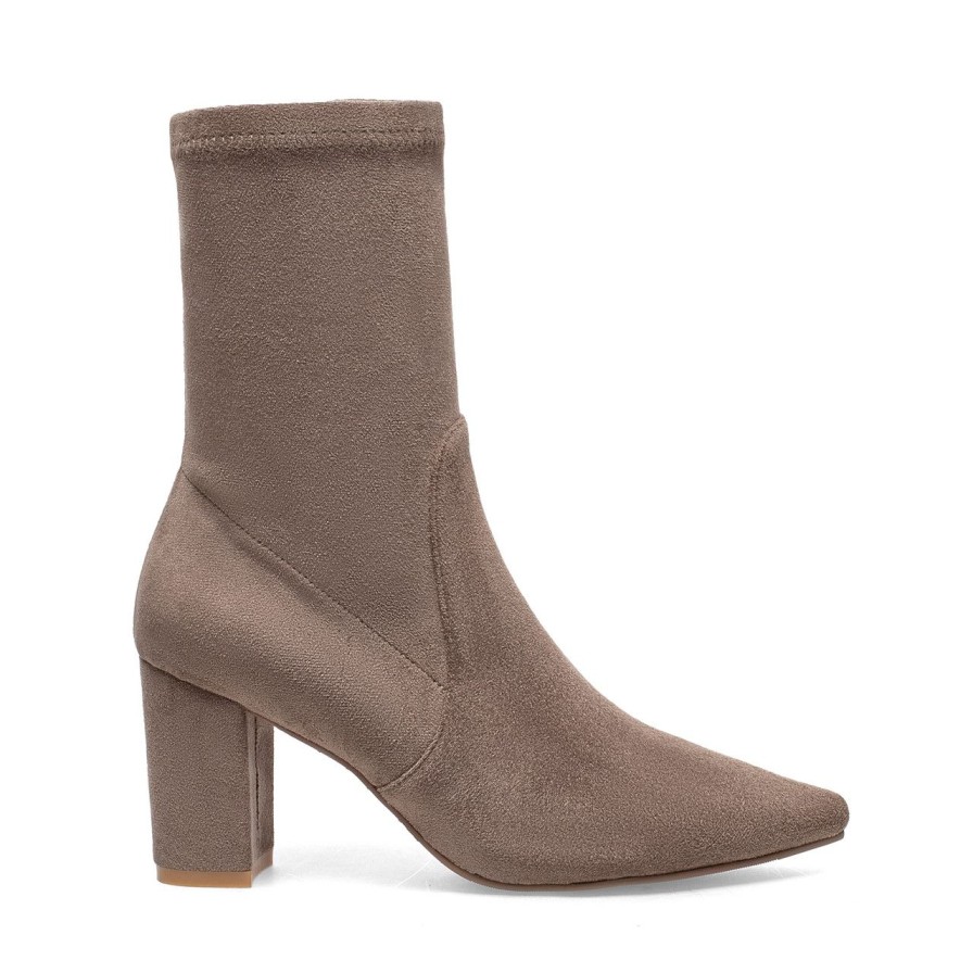 Women Silent D Ankle Boots | Nider Boot Taupe