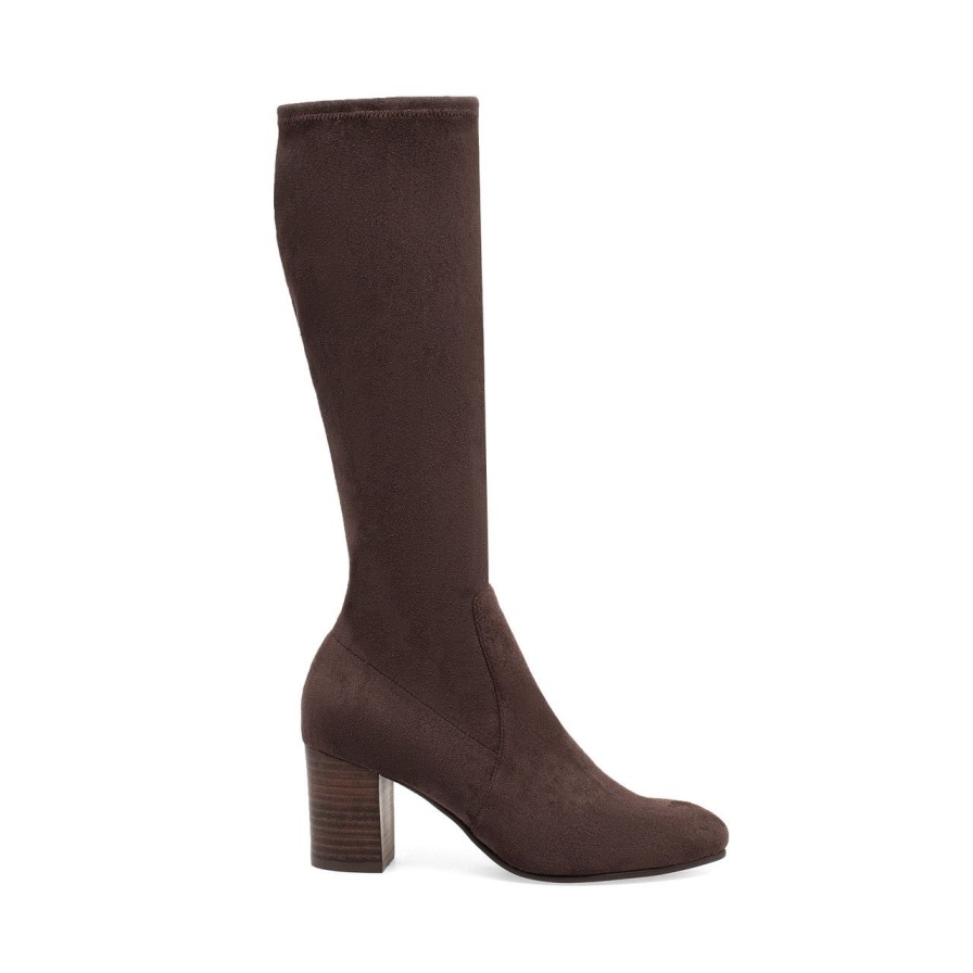 Women Silent D Tall Boots | Usha Boot Chocolate