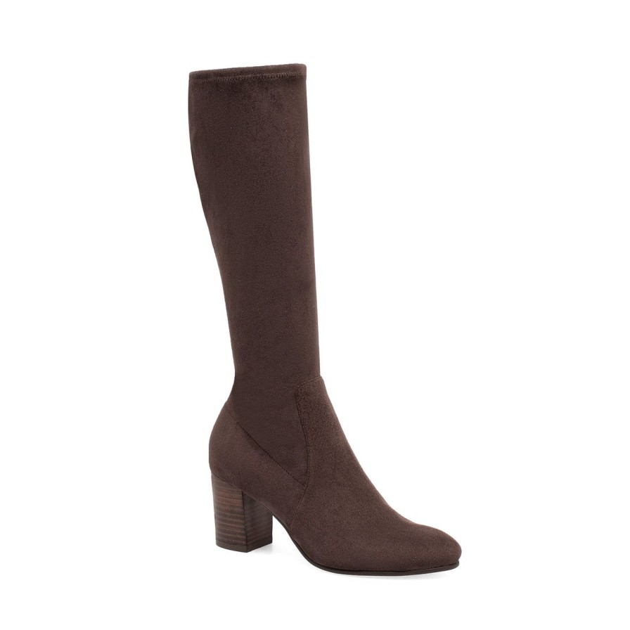 Women Silent D Tall Boots | Usha Boot Chocolate