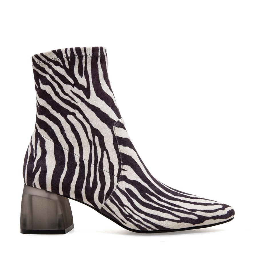 Women Silent D Ankle Boots | Maretolp Boot Zebra