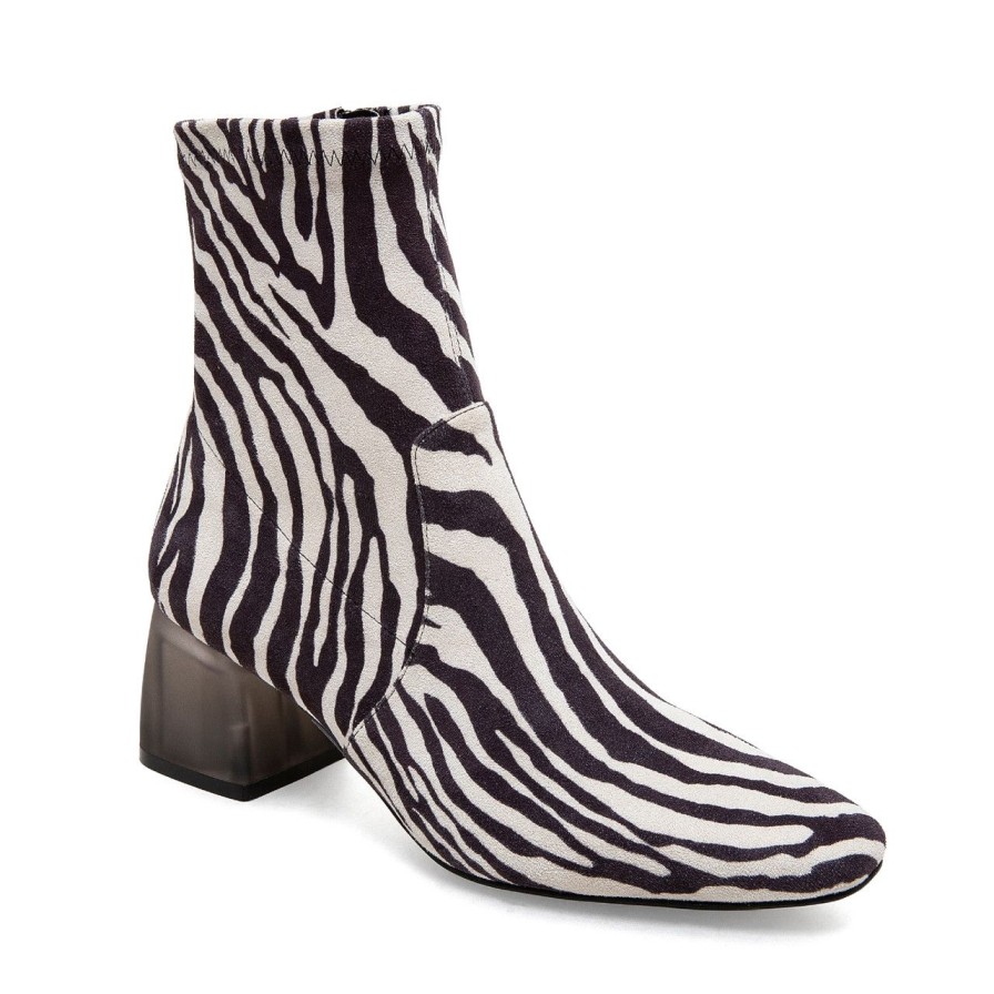 Women Silent D Ankle Boots | Maretolp Boot Zebra