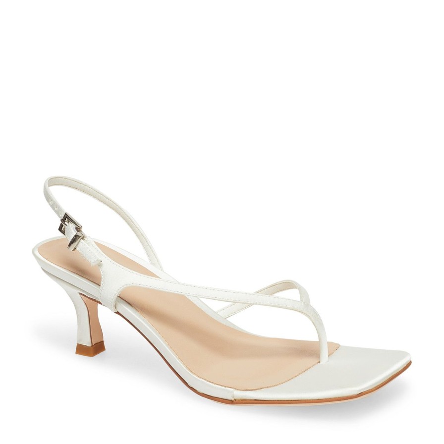 Women Silent D Heels | Dallasy Sandal White