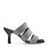 Women Silent D Heels | Lombard Sandal Black Shimmer