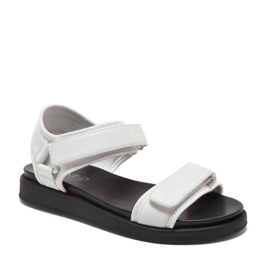 Women Silent D Flats | Rachel Sandal White