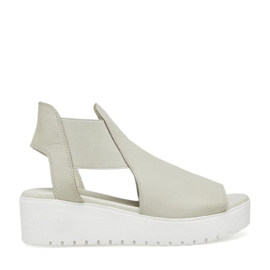 Women Silent D Platforms | Ozie Sandal Almond