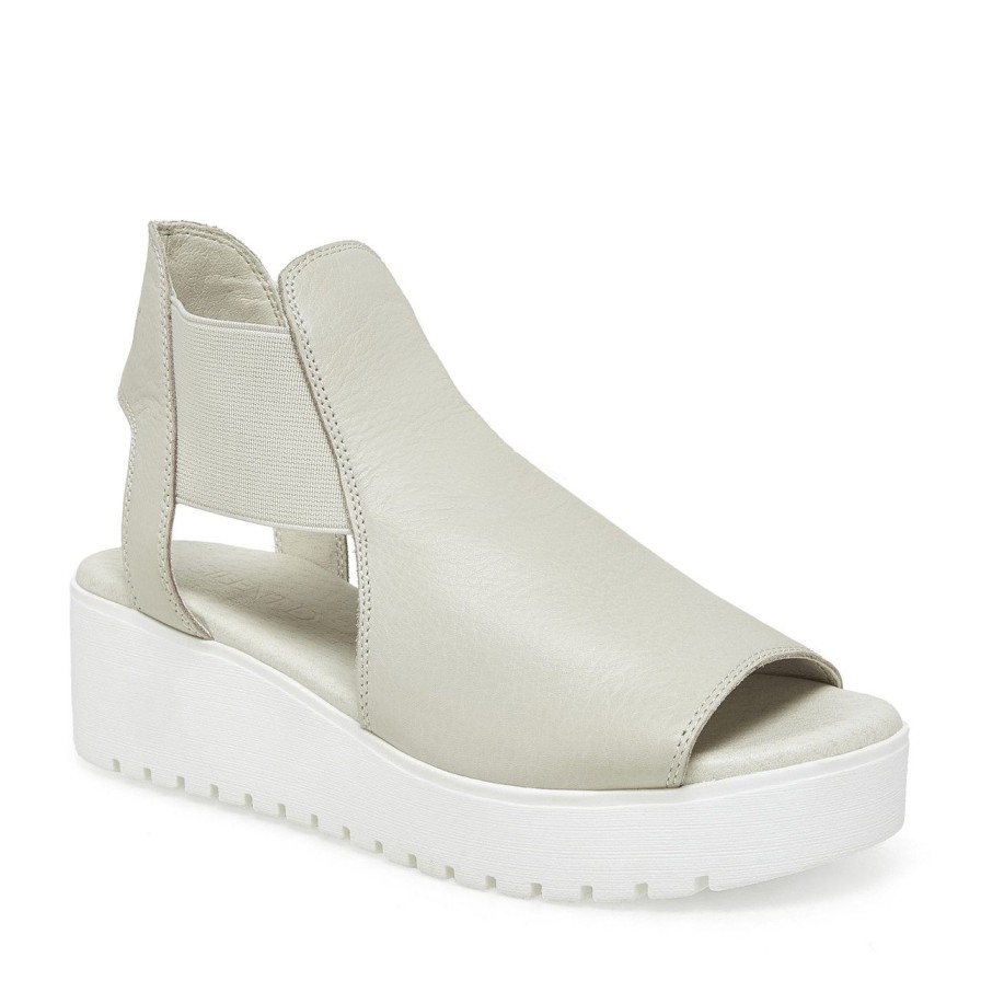 Women Silent D Platforms | Ozie Sandal Almond