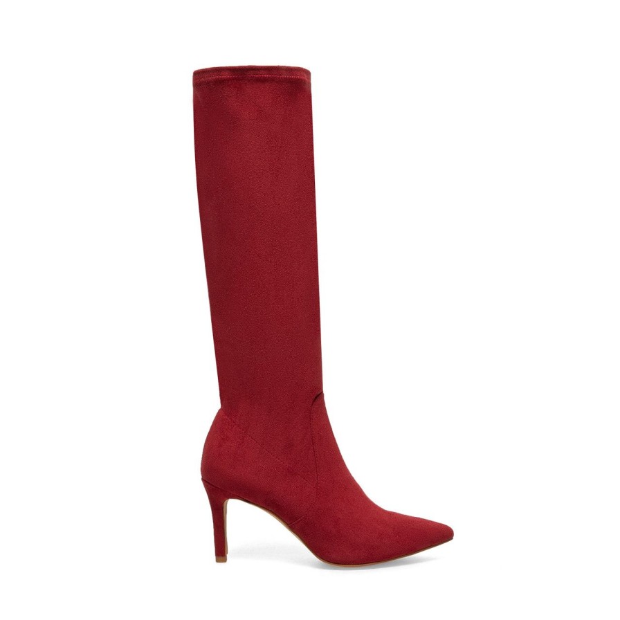 Women Silent D Tall Boots | Boydy Boot Lucious Red