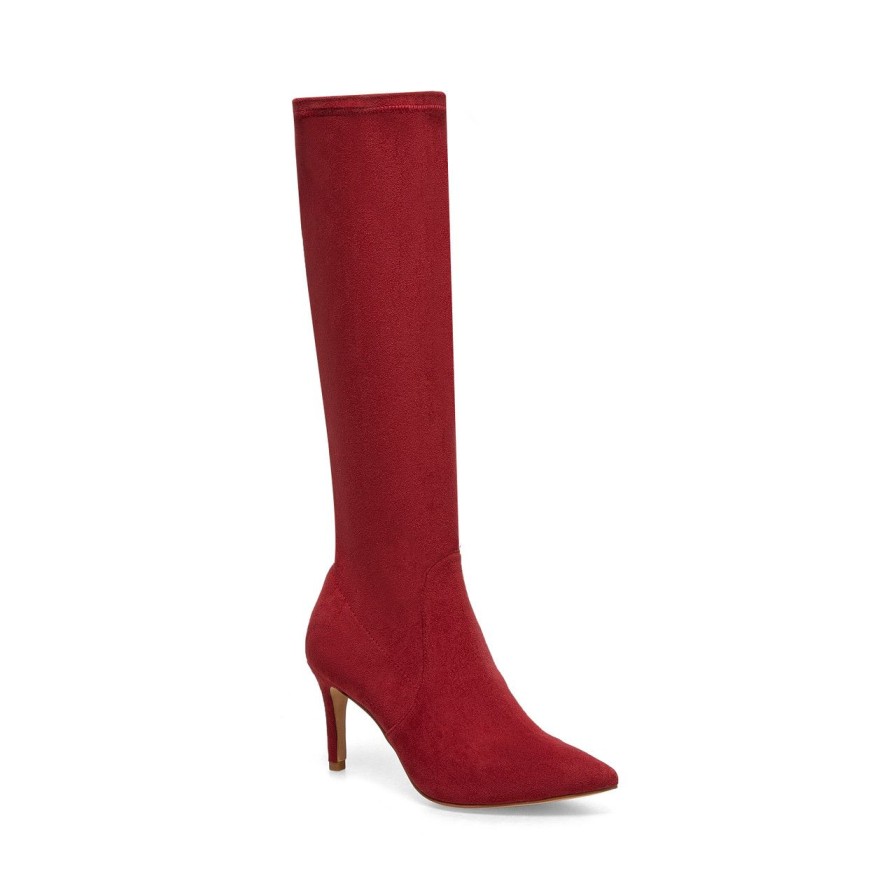 Women Silent D Tall Boots | Boydy Boot Lucious Red