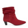 Women Silent D Ankle Boots | Tach Boot Lucious Red