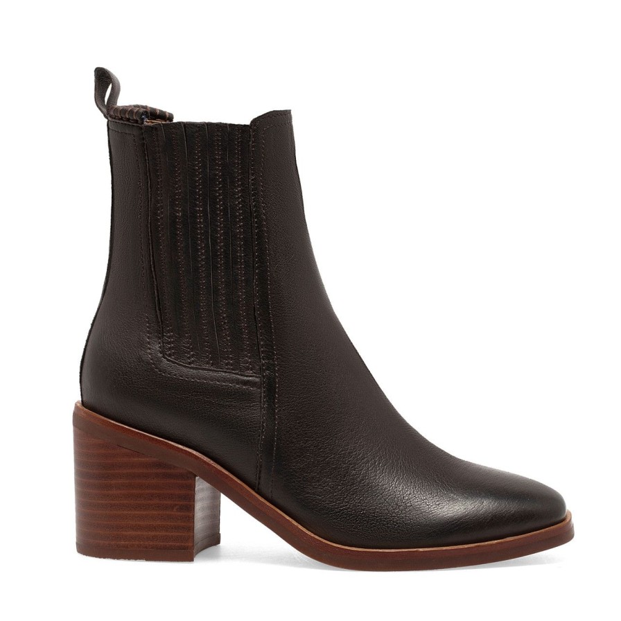 Women Silent D Ankle Boots | Naydo Boot Dark Brown