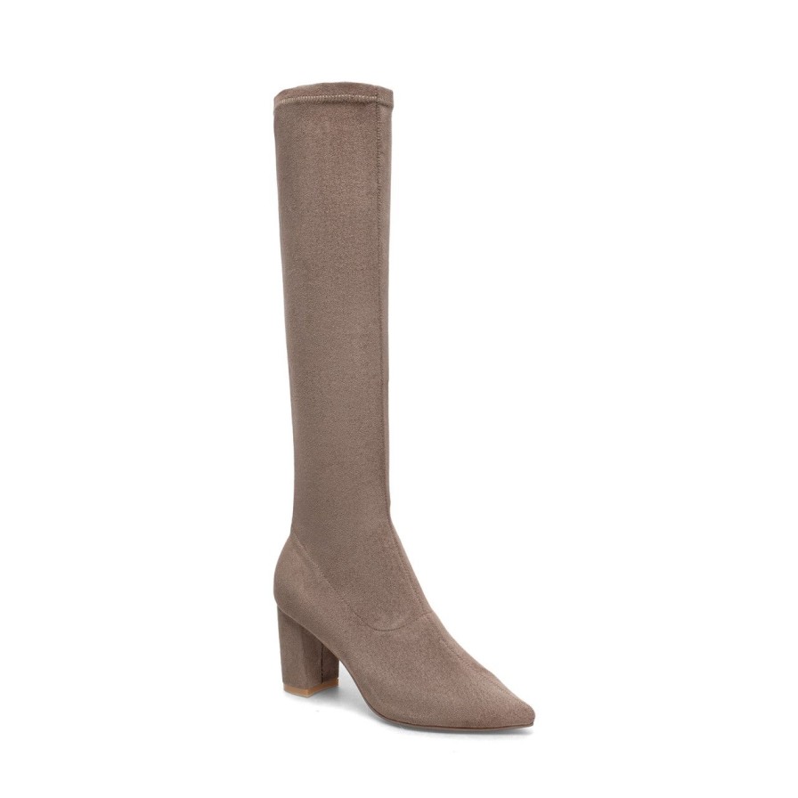 Women Silent D Tall Boots | Komass Boot Taupe