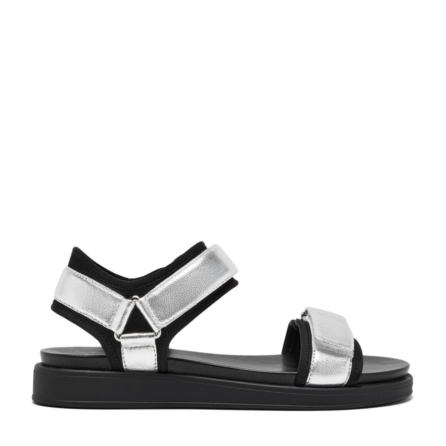 Women Silent D Flats | Rachel Sandal Silver