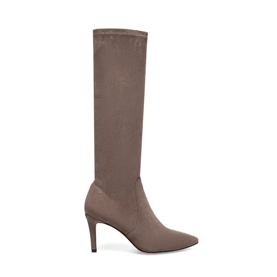 Women Silent D Tall Boots | Boydy Boot Taupe