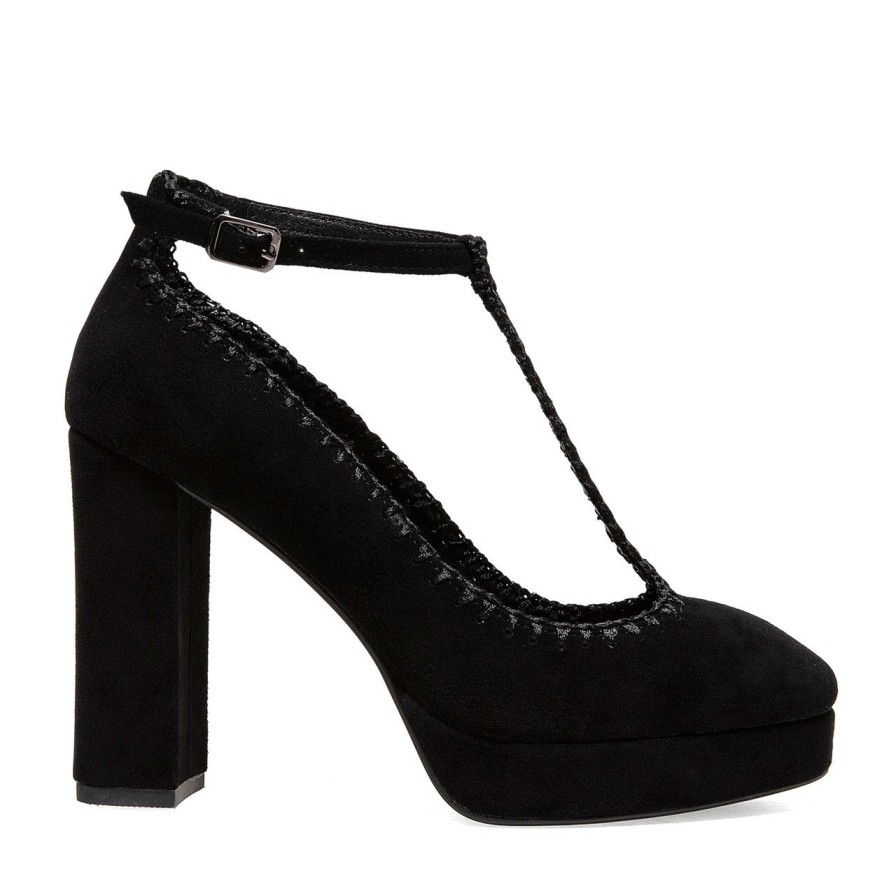 Women Silent D Heels | Adata Pump Black