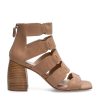 Women Silent D Heels | Tobar Sandal Latte/Natural