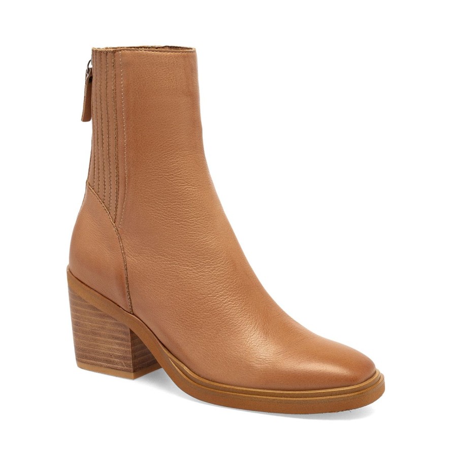 Women Silent D Ankle Boots | Teach Boot Tan