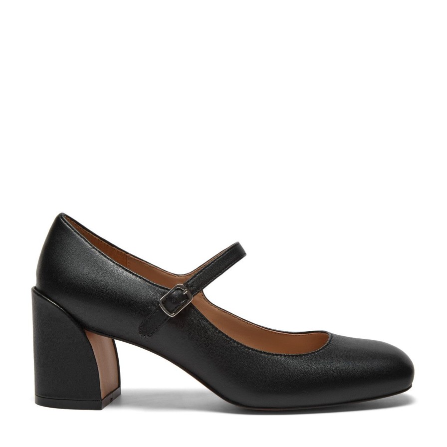 Women Silent D Heels | Korin Pump Black Nappa