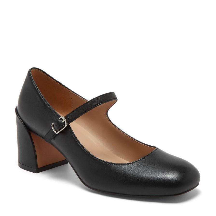 Women Silent D Heels | Korin Pump Black Nappa