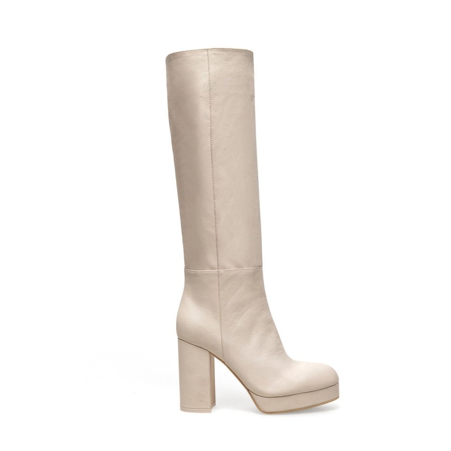 Women Silent D Tall Boots | Yelona Boot Oatmilk