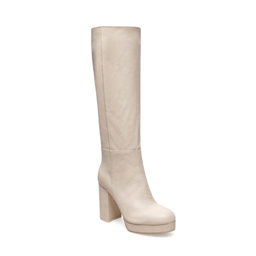 Women Silent D Tall Boots | Yelona Boot Oatmilk