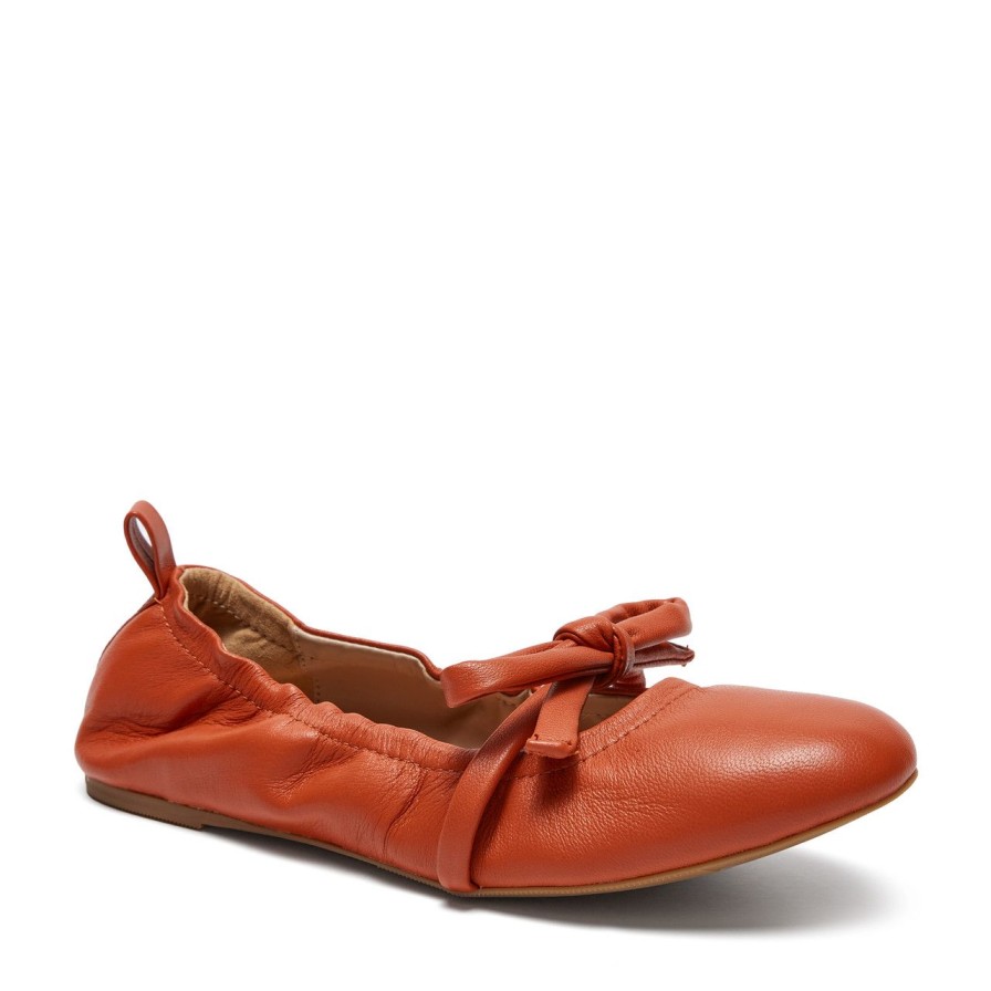 Women Silent D Flats & Loafers | Bella Flat Orange