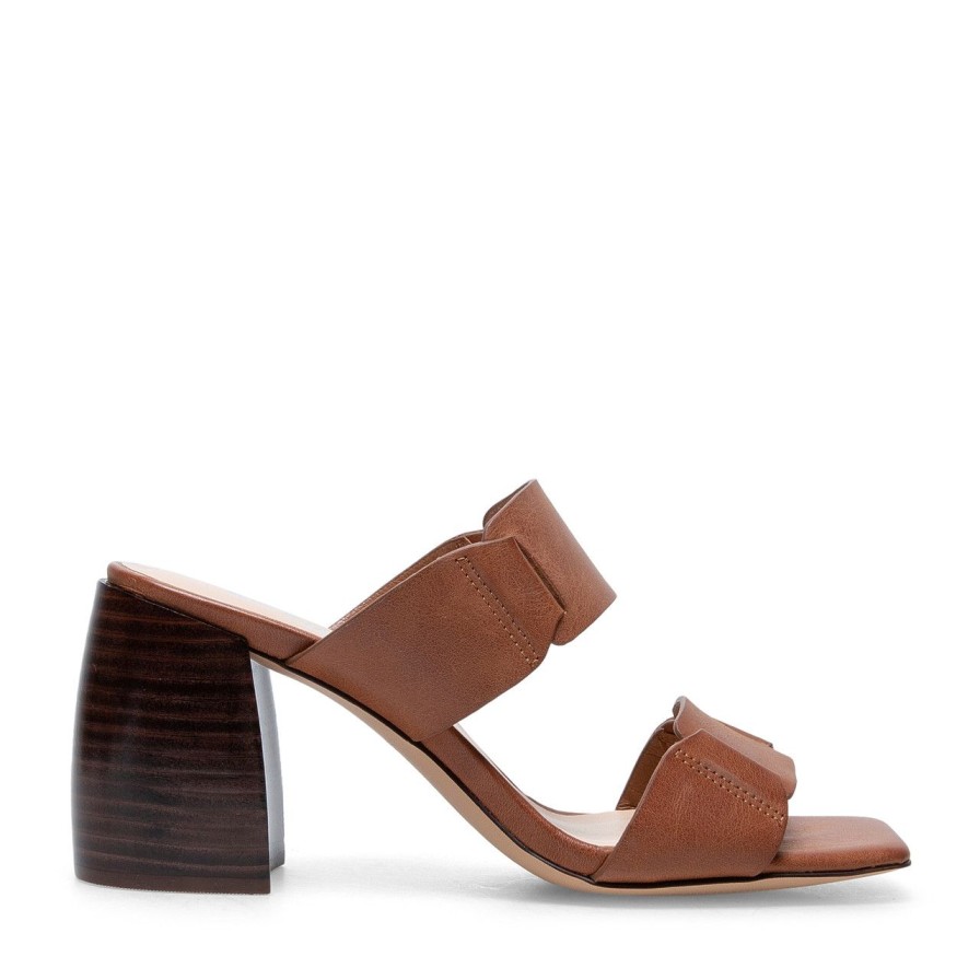 Women Silent D Heels | Tucker Sandal Chestnut/Chocolate