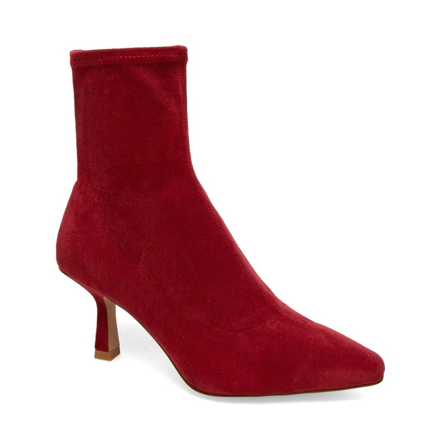 Women Silent D Ankle Boots | Audry Boot Lucious Red