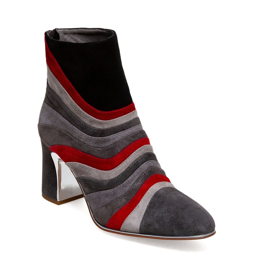 Women Silent D Ankle Boots | Kattat Boot Grey Multi