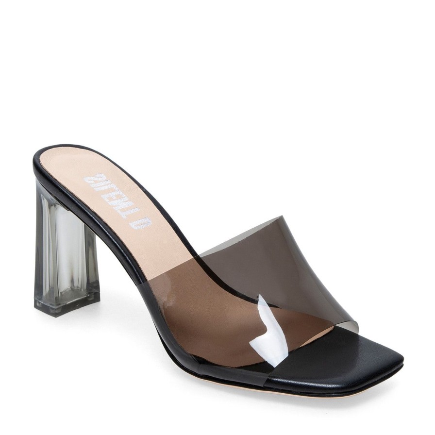 Women Silent D Heels | Sensay Sandal Black