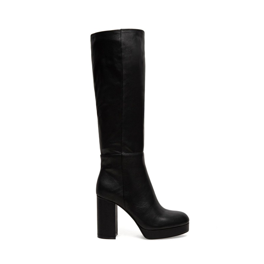 Women Silent D Tall Boots | Yelona Boot Black