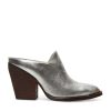 Women Silent D Mules & Clogs | Mulap Mule Silver Distressed