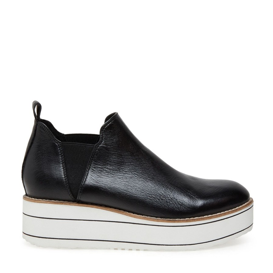 Women Silent D Ankle Boots | Nizzal Boot Black/White