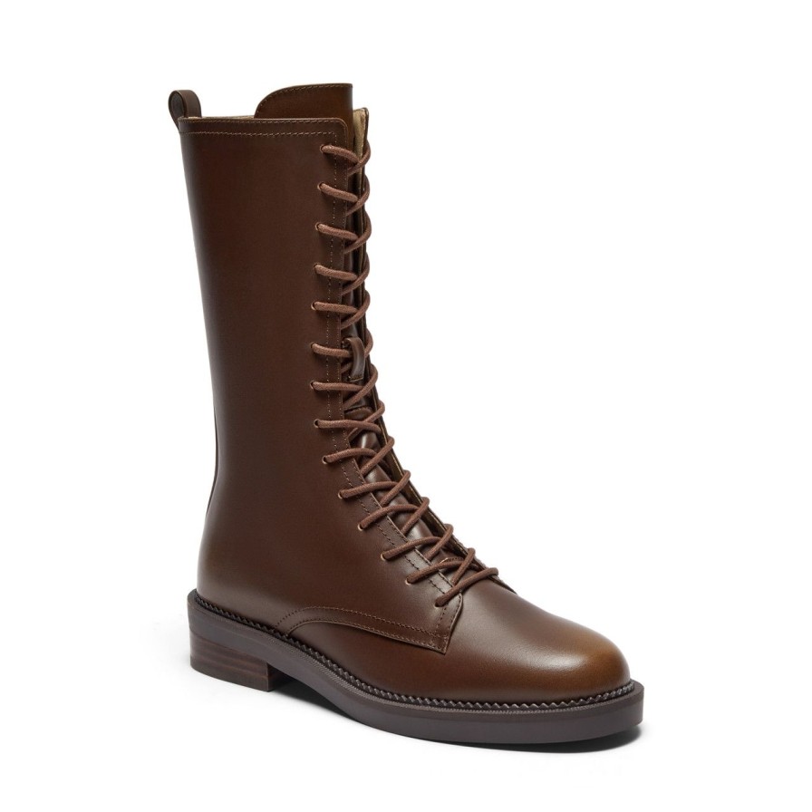 Women Silent D Tall Boots | Rocker Boot Brown