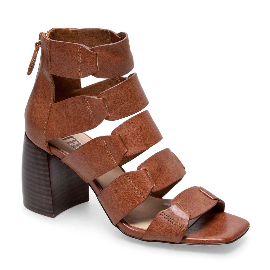 Women Silent D Heels | Tobar Sandal Chestnut/Chocolate