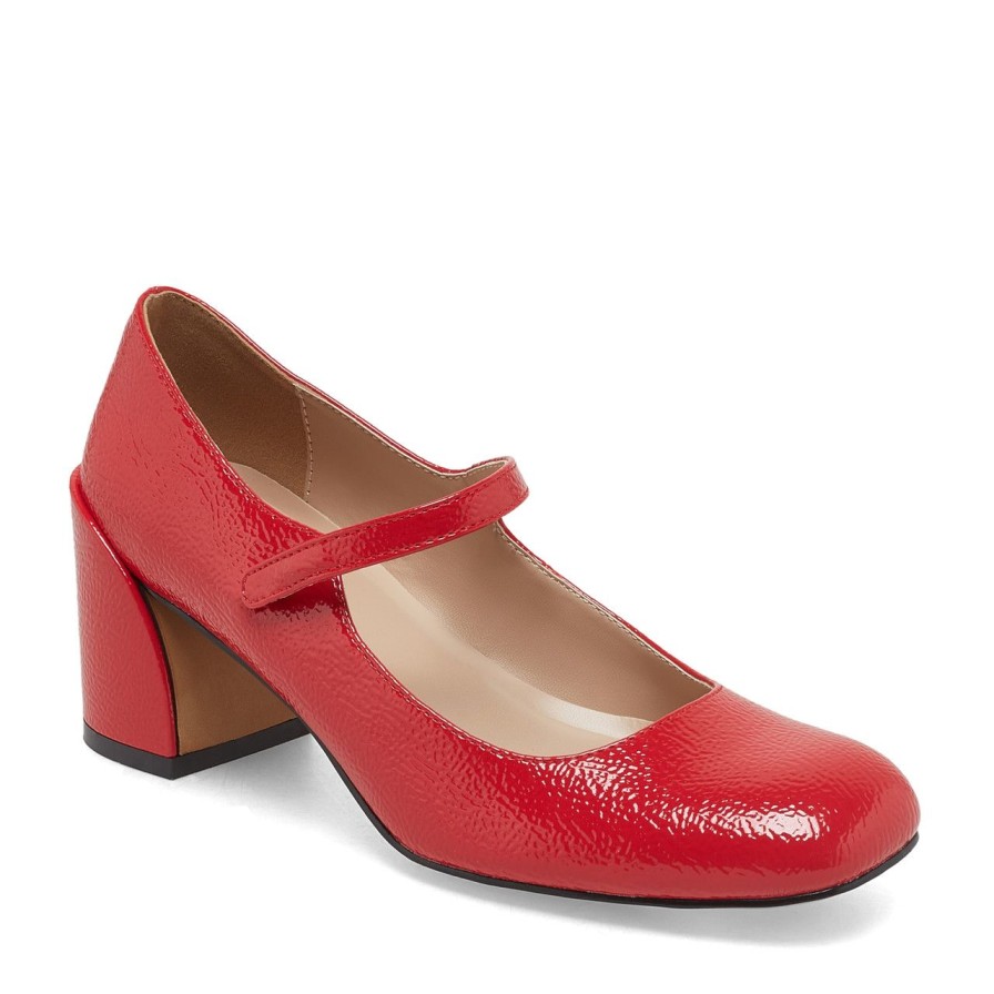 Women Silent D Heels | Korin Pump Red