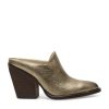 Women Silent D Mules & Clogs | Mulap Mule Gold Distressed