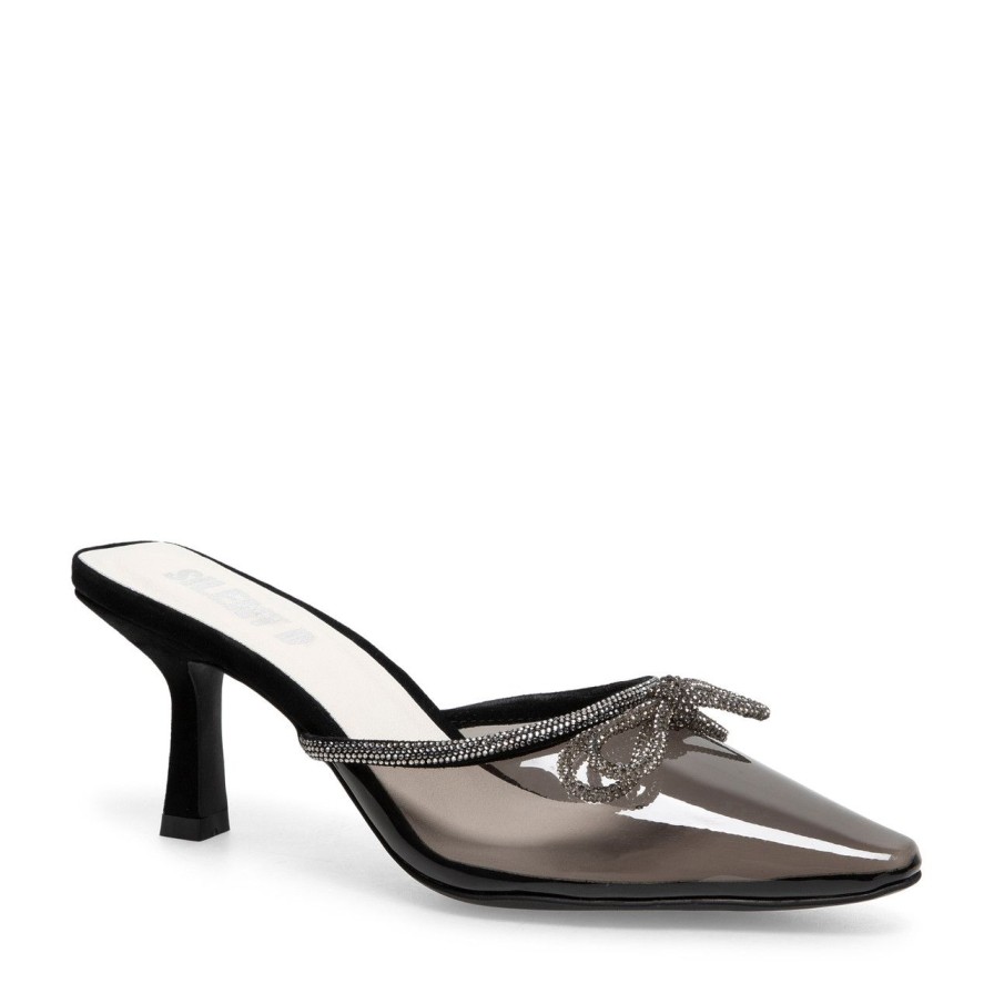 Women Silent D Heels | Aloise Mule Smoke