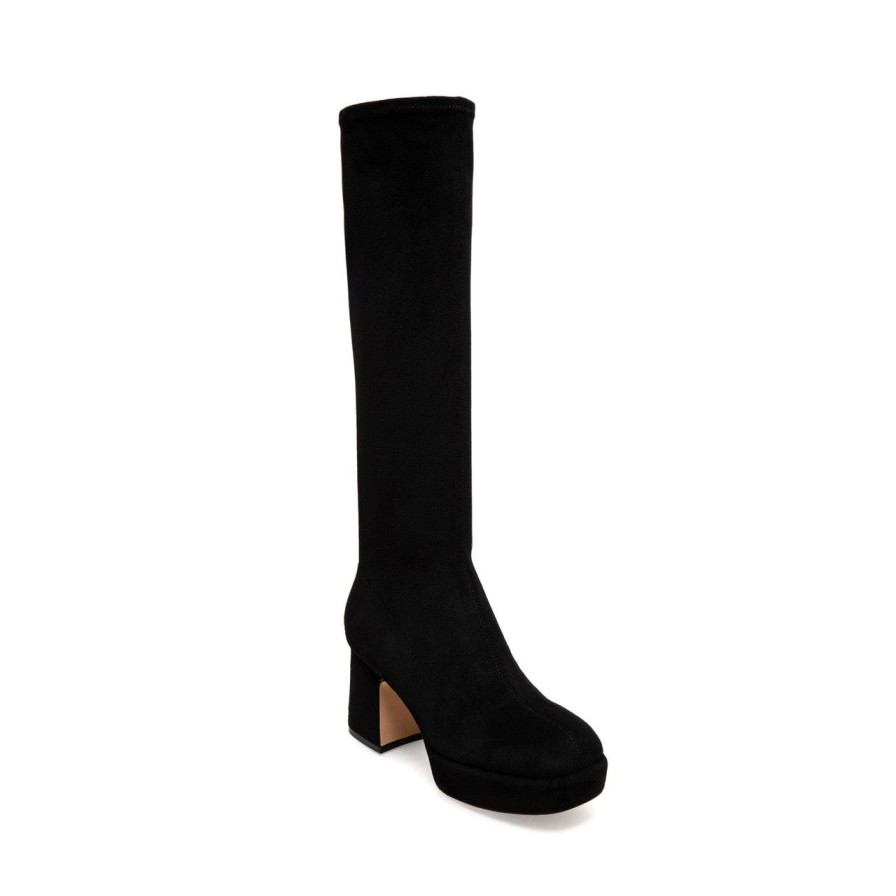 Women Silent D Tall Boots | Orza Boot Black