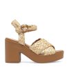 Women Silent D Platforms | Charcha Sandal Natural