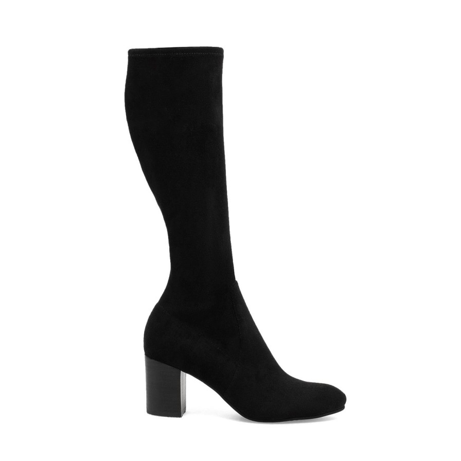 Women Silent D Tall Boots | Usha Boot Black