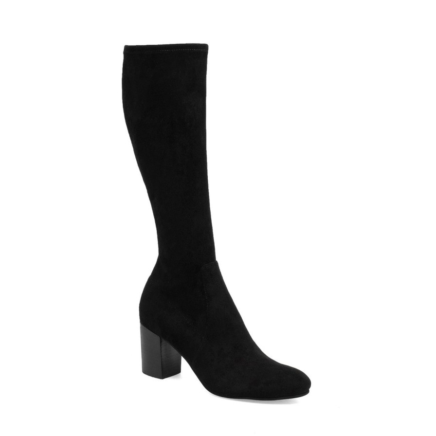 Women Silent D Tall Boots | Usha Boot Black