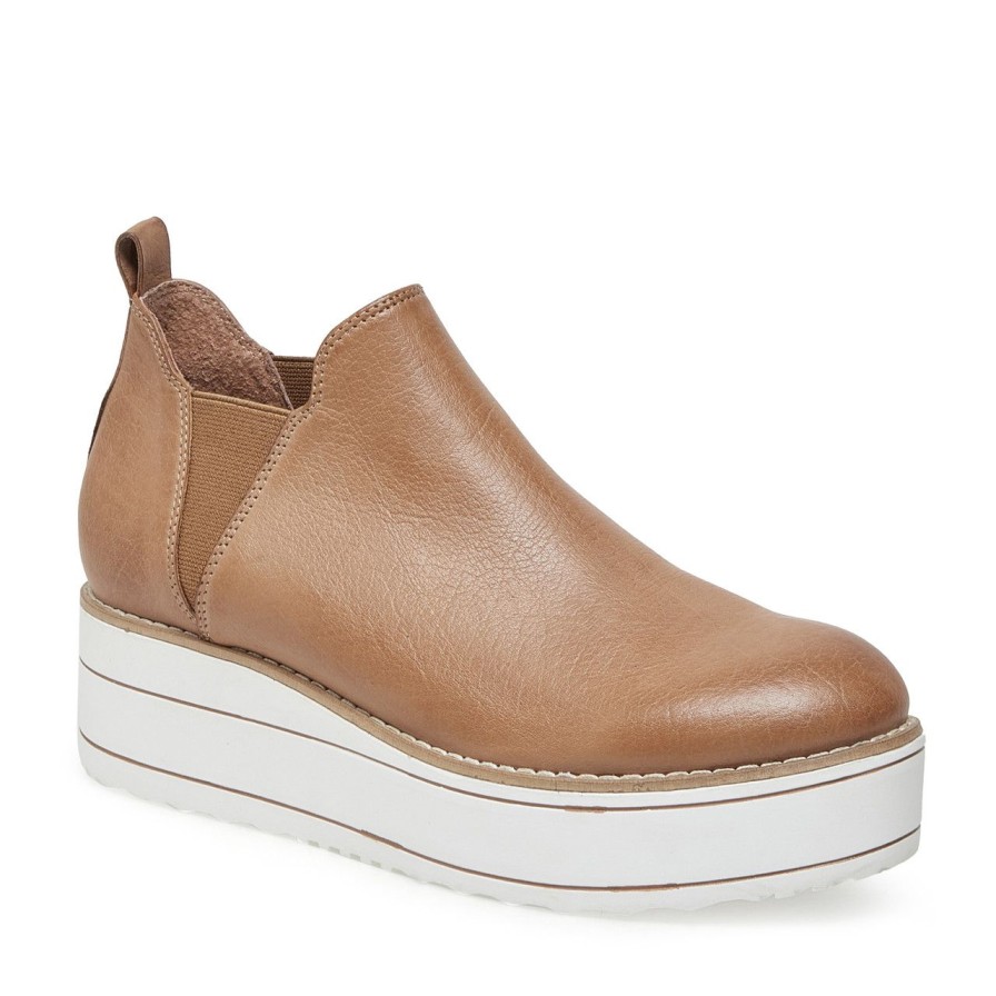 Women Silent D Ankle Boots | Nizzal Boot Tan/White