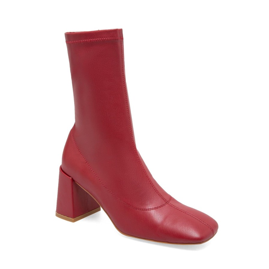 Women Silent D Ankle Boots | Tellme Boot Lucious Red