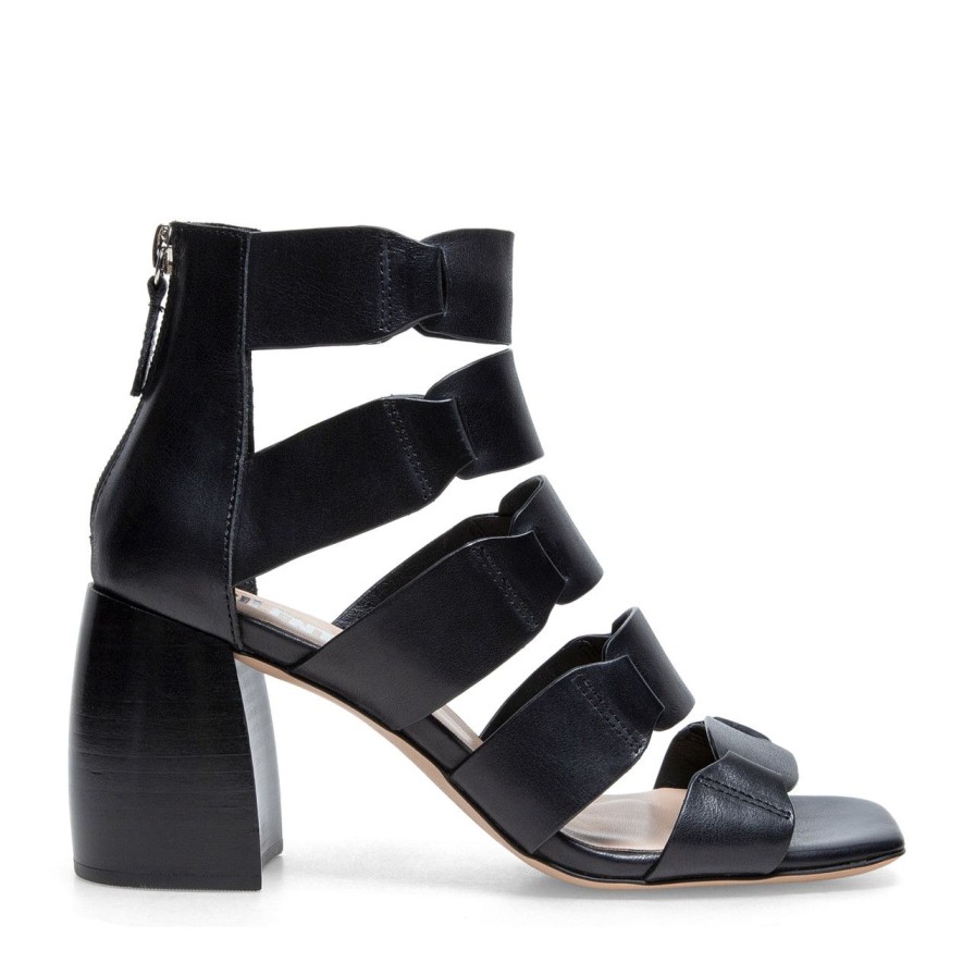 Women Silent D Heels | Tobar Sandal Black/Black