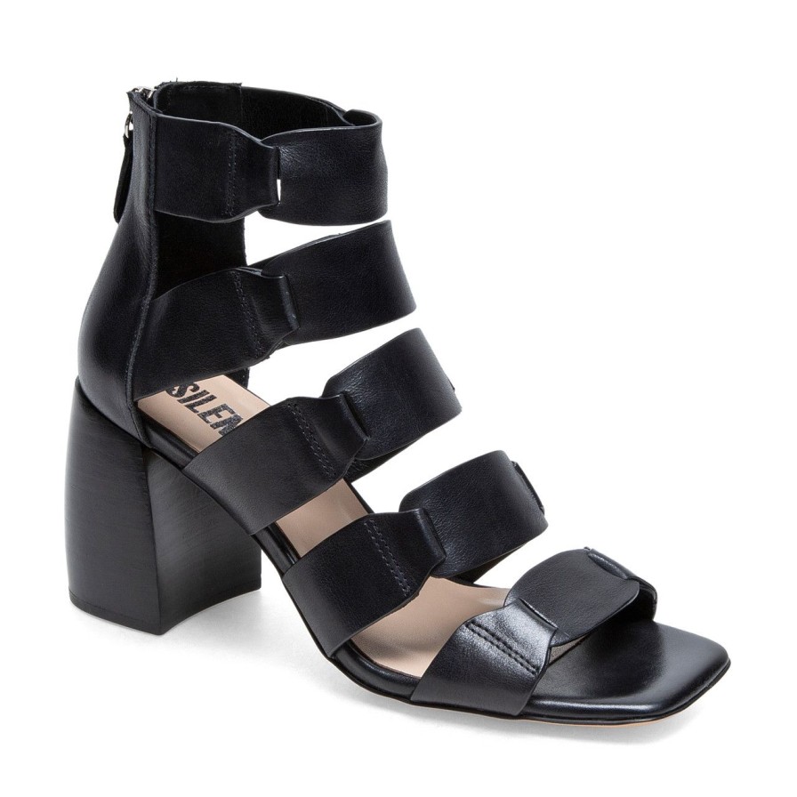 Women Silent D Heels | Tobar Sandal Black/Black