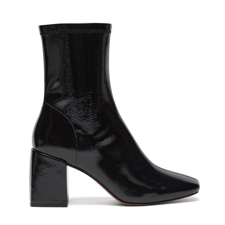 Women Silent D Ankle Boots | Carina Boot Black Crinkle