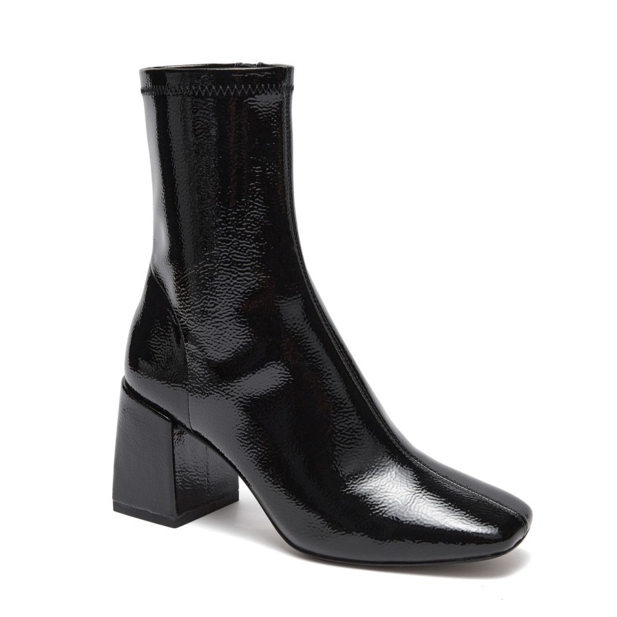 Women Silent D Ankle Boots | Carina Boot Black Crinkle