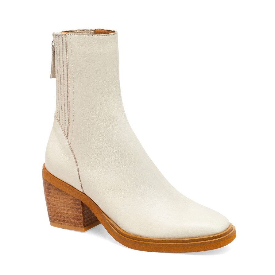 Women Silent D Ankle Boots | Teach Boot Latte